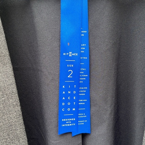 Kit & Ace Borrowed from the Boys Wool Silk Cashmere Oversized Blazer Preppy sz 2 - Picture 11 of 15